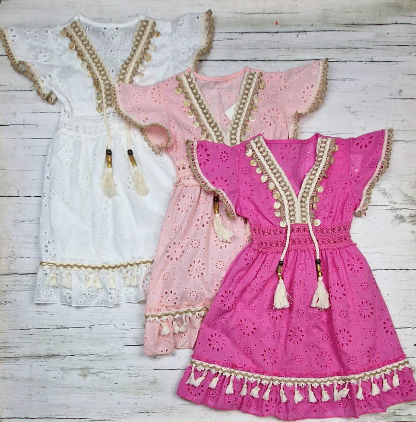 Sukienka BOHO sznureczki