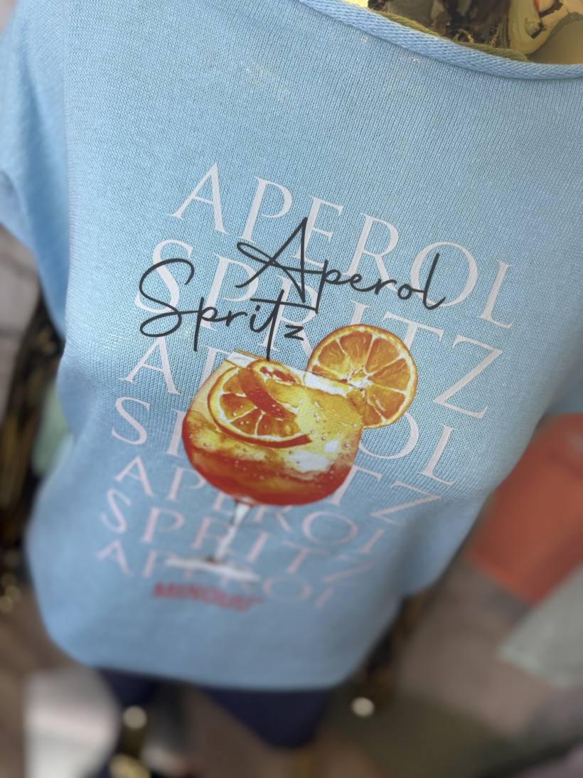 Bluzeczka bawełna - len Aperol Minouu