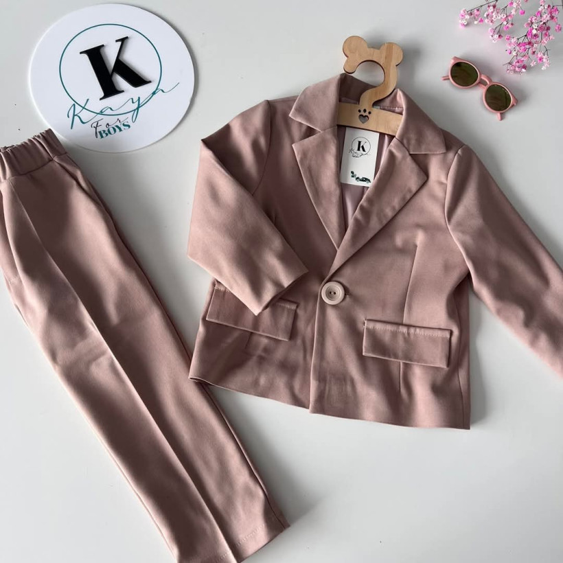 Garnitur gładki mocca Kaya