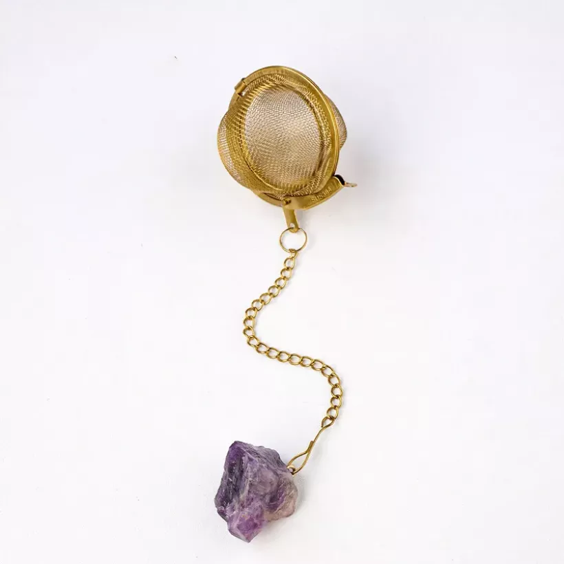 boule a thé pierre naturel Amethyste
