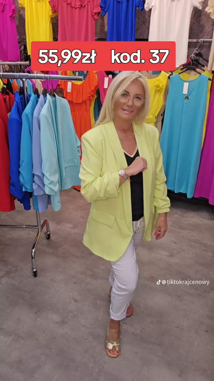 ŻAKIET DRAPOWANY RĘKAW