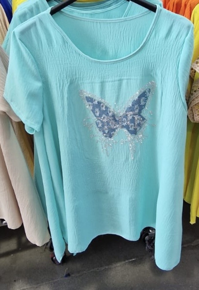 TUNIKA MOTYL JEANSOWY