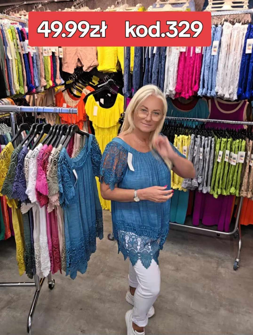 BLUZKA KORONKA HISZPANKA WISKOZA
