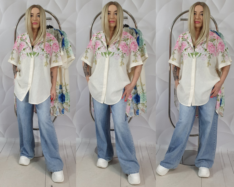 KOSZULA KWIATY 6886 RN12