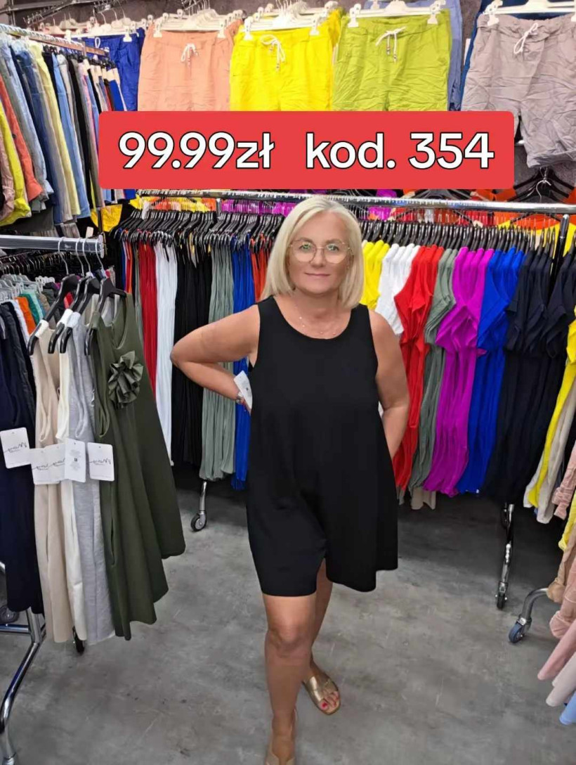 KOMBINEZON ZAMEK PLECY PROSTA