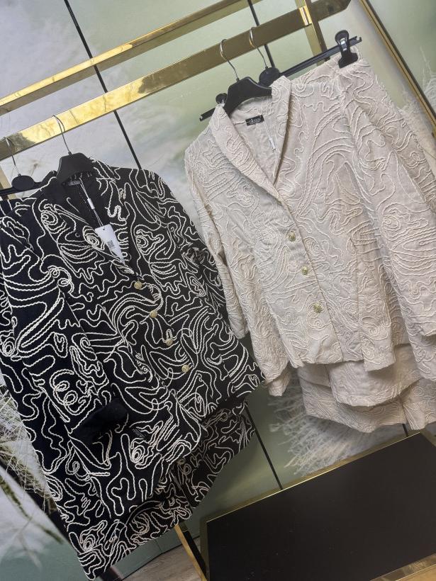 Garnitur lniany wyszywany Minouu