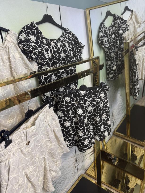 Komplet lniany (szorty i hiszpanka) Minouu