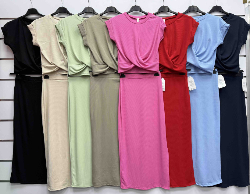 Komplet prążek (top+spódnica)