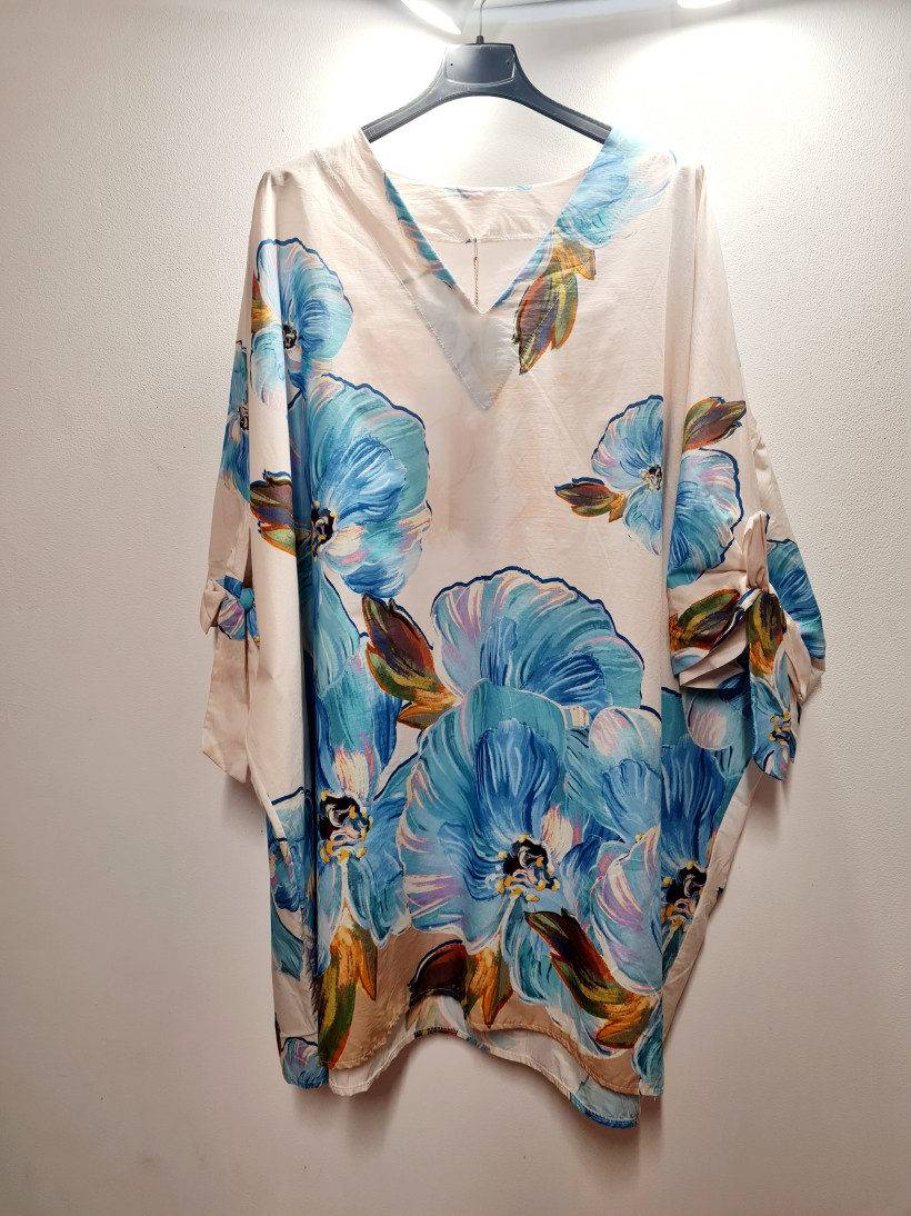 Elegancka tunika bawewełna Plus Size Storczyk