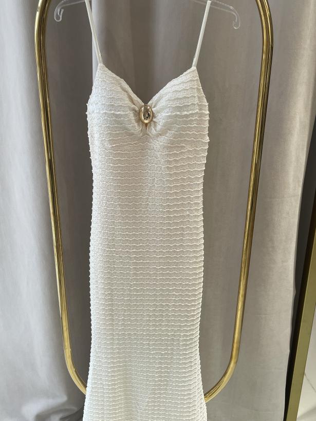 GIORGIA SUKIENKA FALOWANA ZŁOTY DODATEK WANILIA