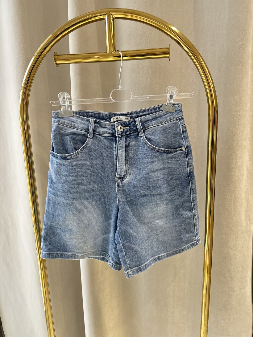 PLACE BERMUDY CIEMNY JEANS