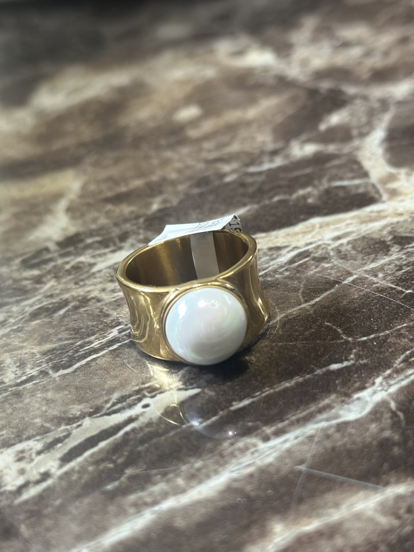 PIERŚCIONEK SZEROKI PERŁA