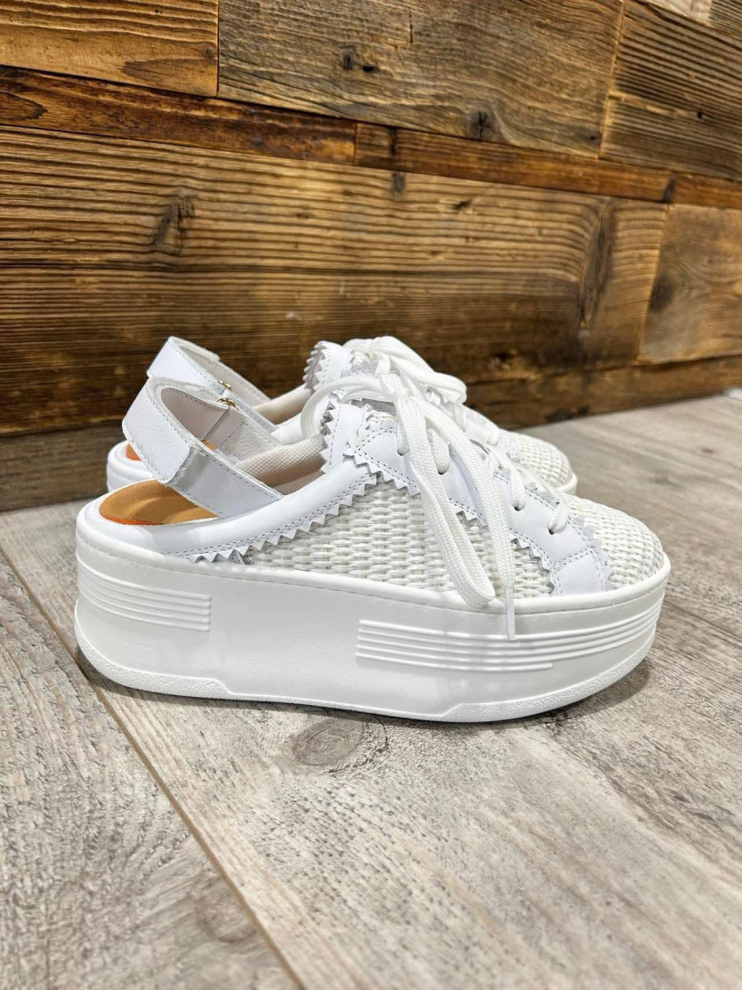 By o la la..! sneakersy na platformie bez pięty