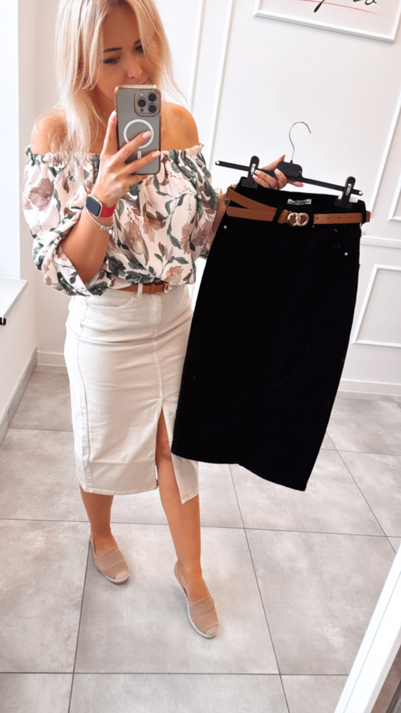 Spódnica jeans midi 12306