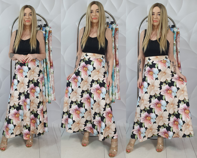 SPÓDNICA ARICA 4187 RN12 KWIATY