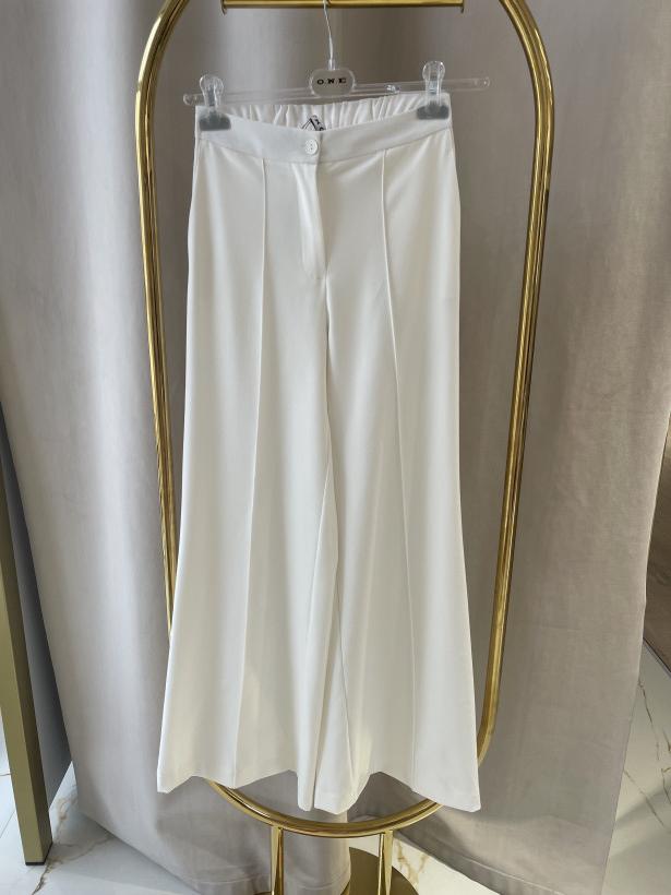 ON SPODNIE SZEROKIE ŚMIETANA