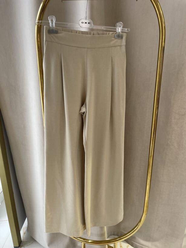 ON SPODNIE SZEROKIE BEŻ GUMA