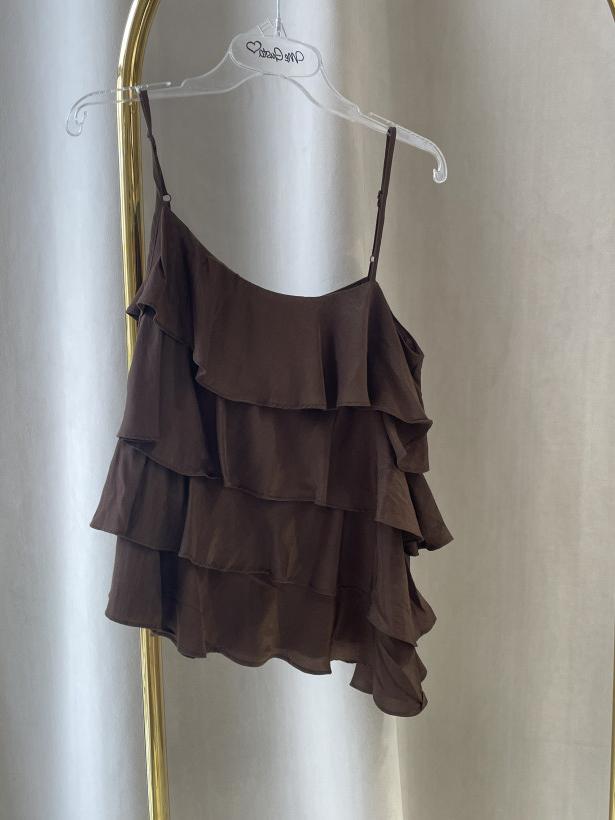 LUM TOP FALBANA CZEKOLADA