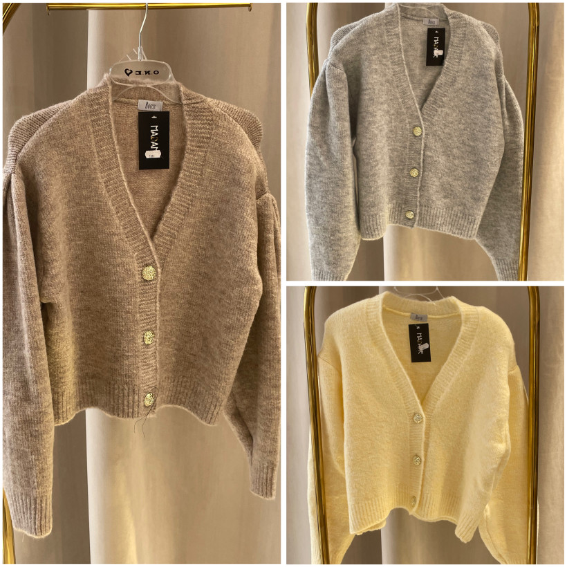 BOCCA SWETEREK ZŁOTY GUZIK