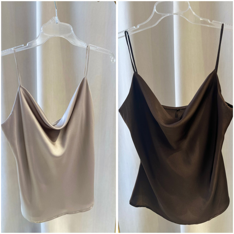 CH TOP SATYNA LEJĄCY DEKOLT