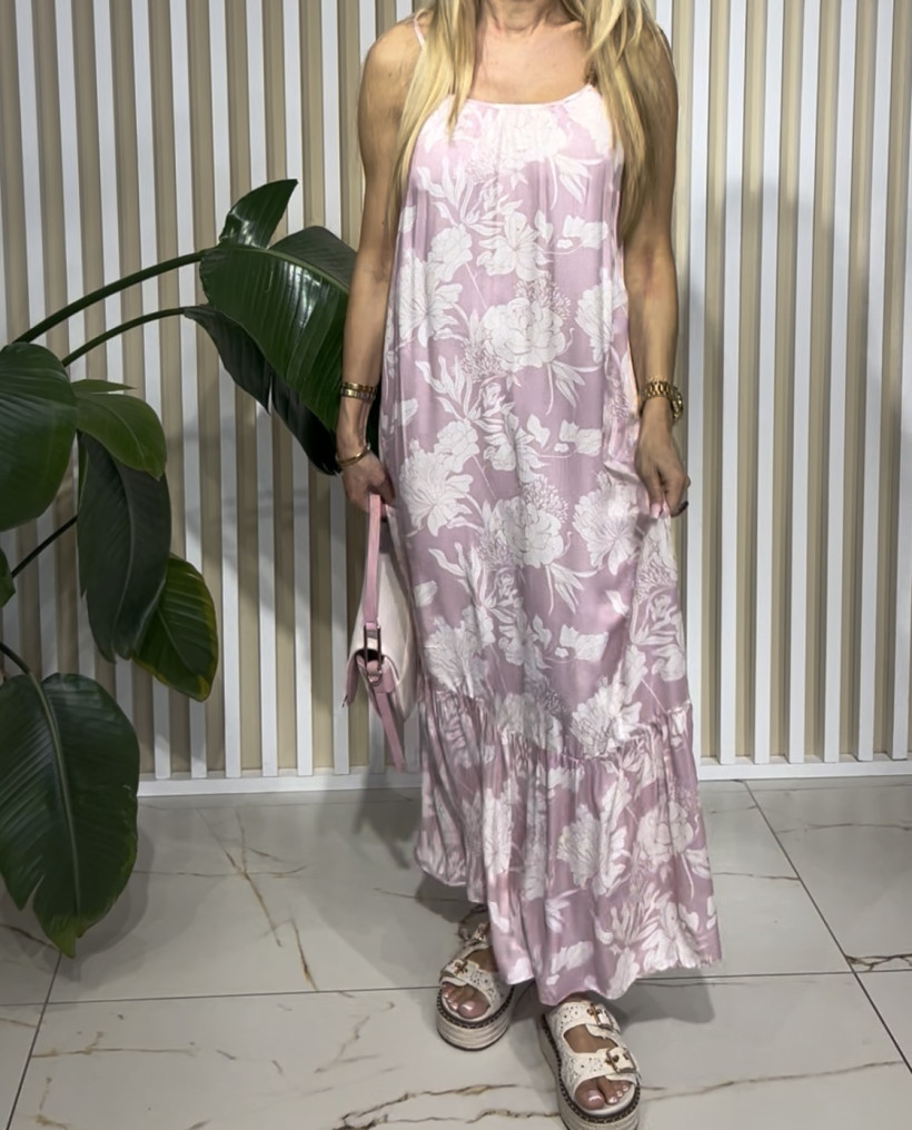 CARMEL SUKIENKA BOHO KWIATY RÓŻ