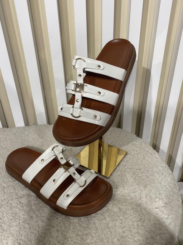 KLAPKI GLADIATORKI BIAŁE