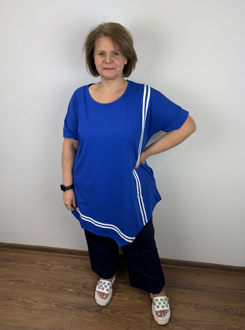 Tunika z lampasem z przodu - ww - 3235 - chaber