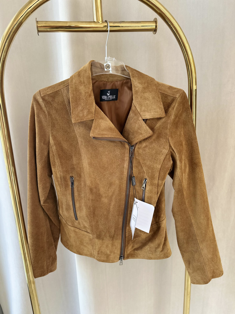 VERA KURTKA ZAMSZ SKÓRA NATURALNA