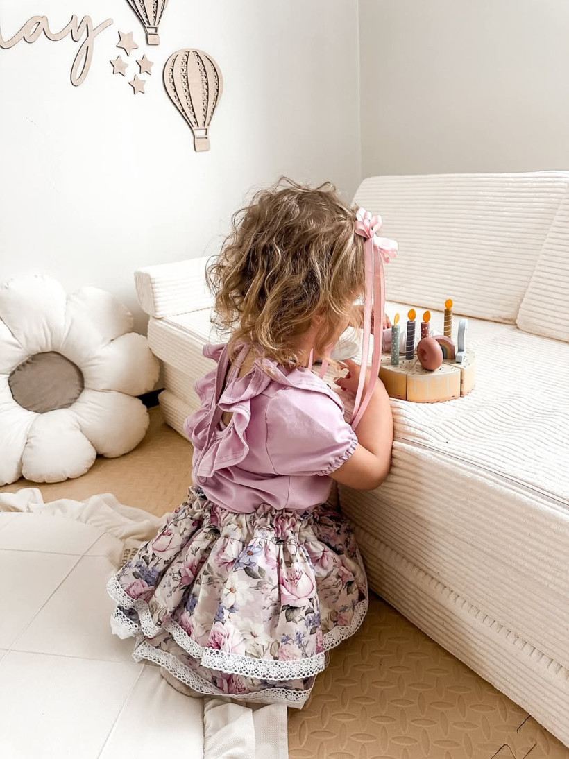 Spódniczka liliowe róże Zula