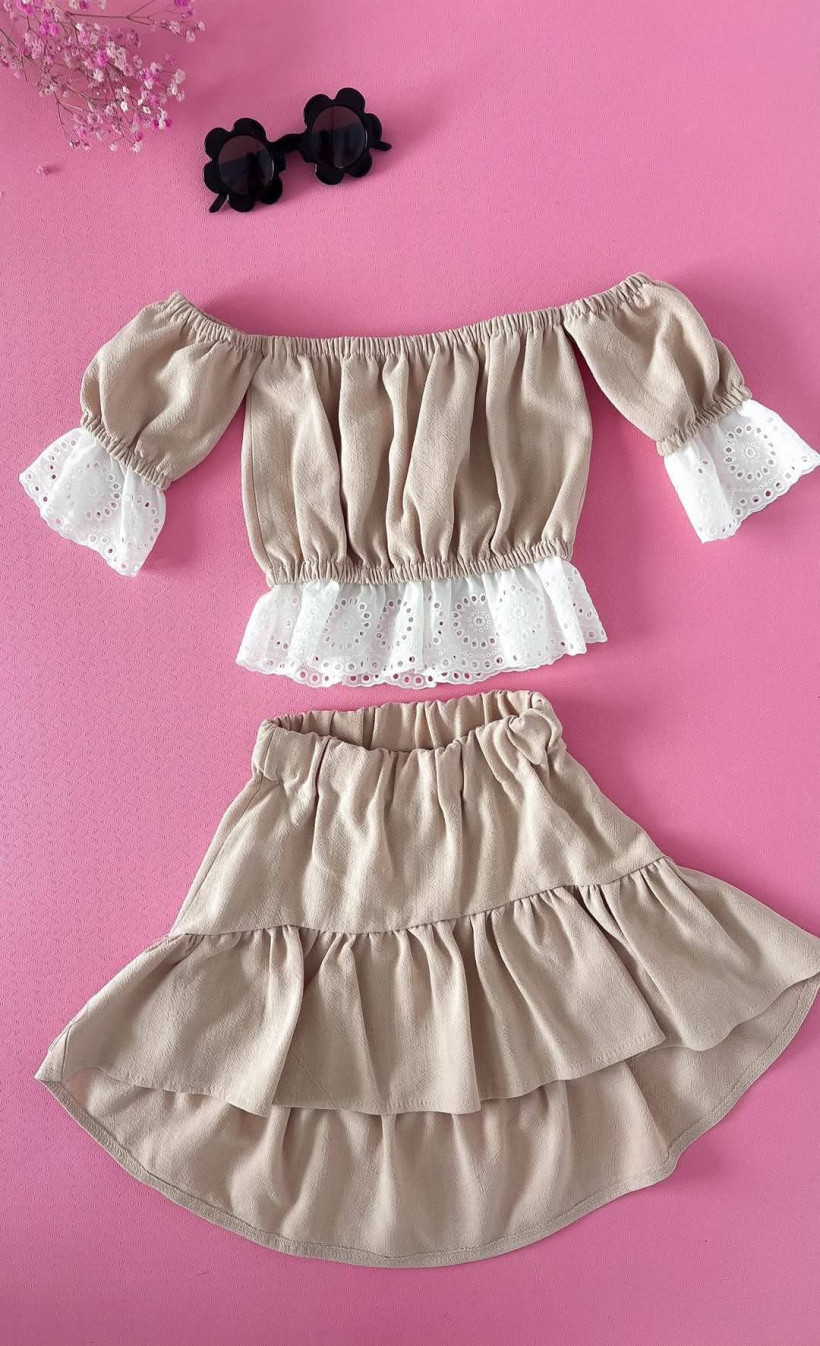 Komplet boho beż Kaya