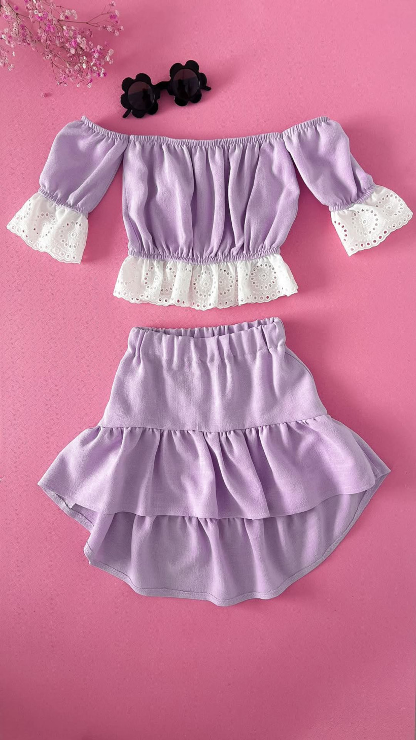 Komplet boho lila Kaya