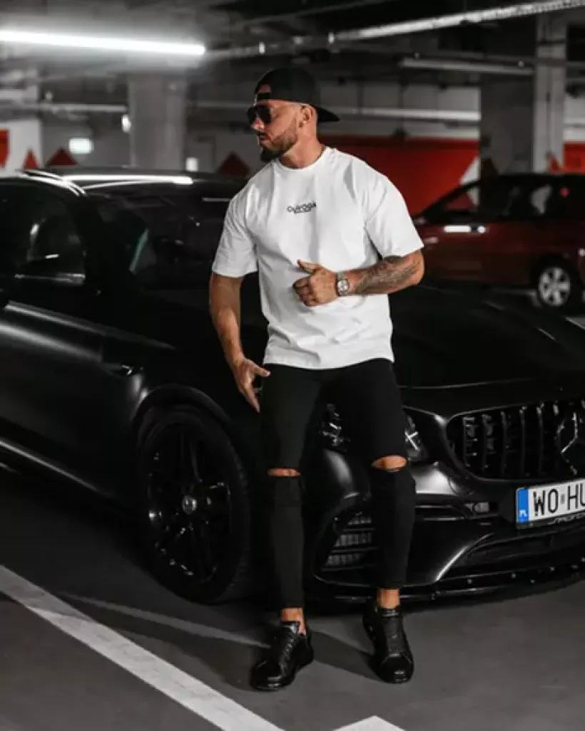 t-shirt męski CONELI ecru