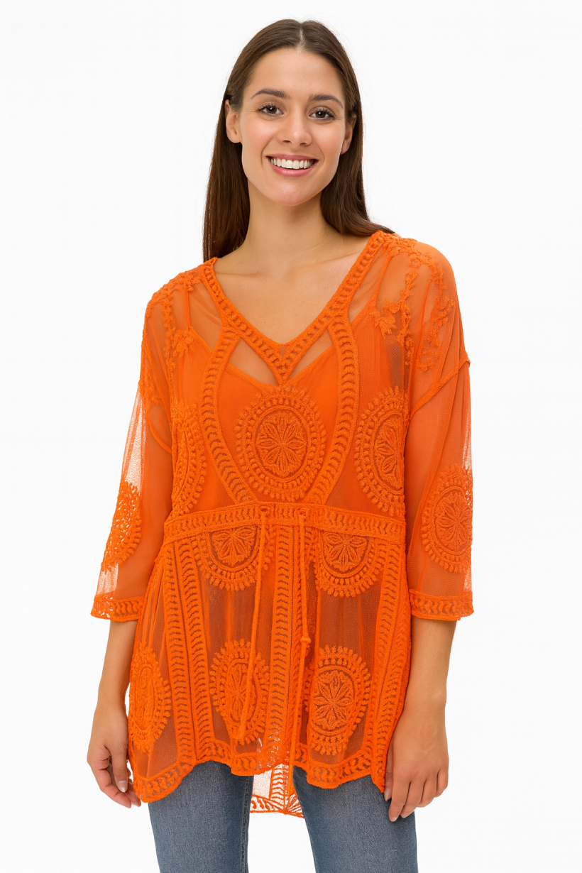 BLUZKA KORONKA MOTYLEK KORONKA