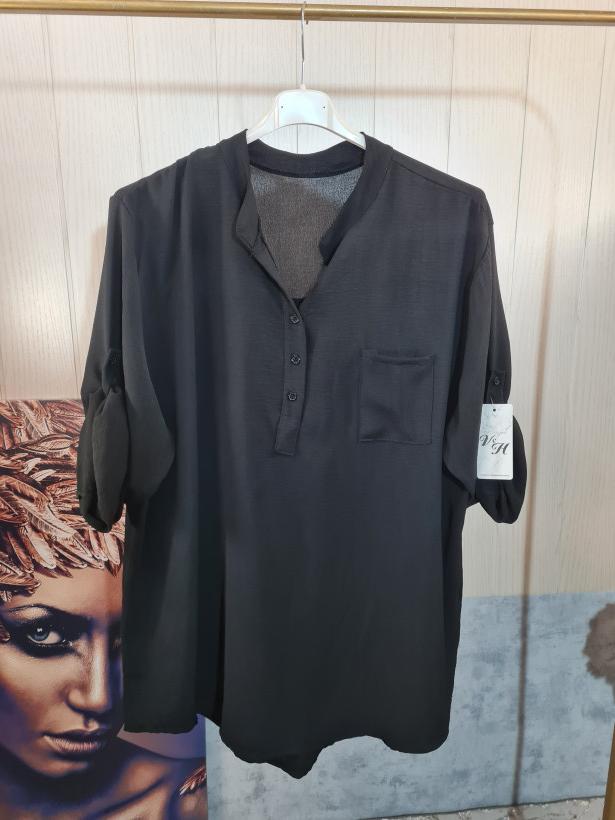 Koszula Daisy Plus Size -czarny