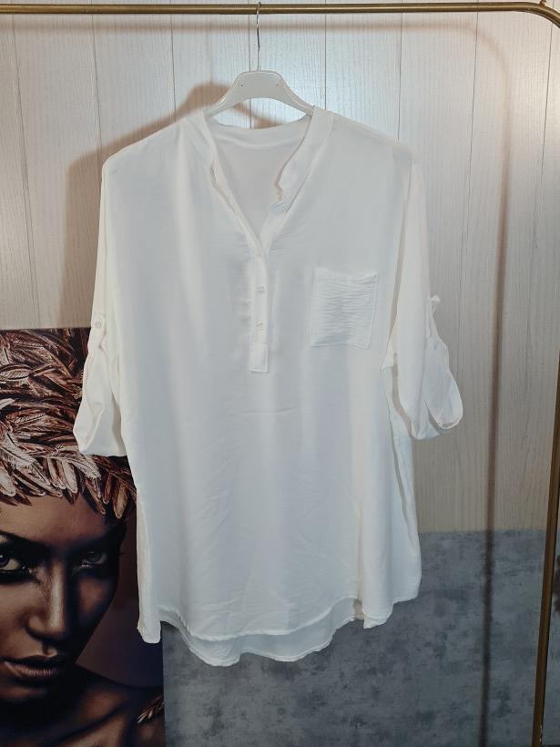 Koszula Daisy Plus Size -biały