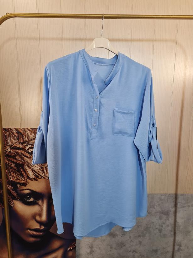 Koszula Daisy Plus Size -błękit