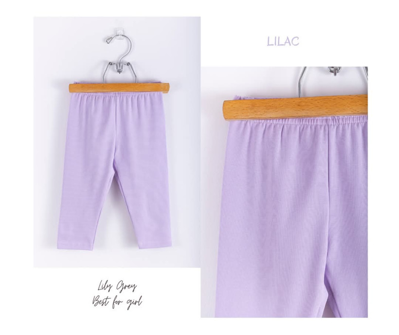 LEGINSY 3/4 LILA LILY GREY (WYPADAJĄ ZANIŻONE-ZAMAWIAMY ROZMIAR WIĘKSZE!)