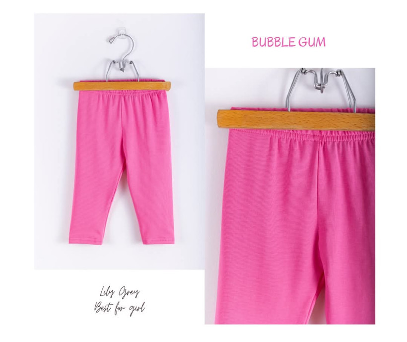 LEGINSY 3/4 GUMA BALONOWA  LILY GREY (WYPADAJĄ ZANIŻONE-ZAMAWIAMY ROZMIAR WIĘKSZE!)