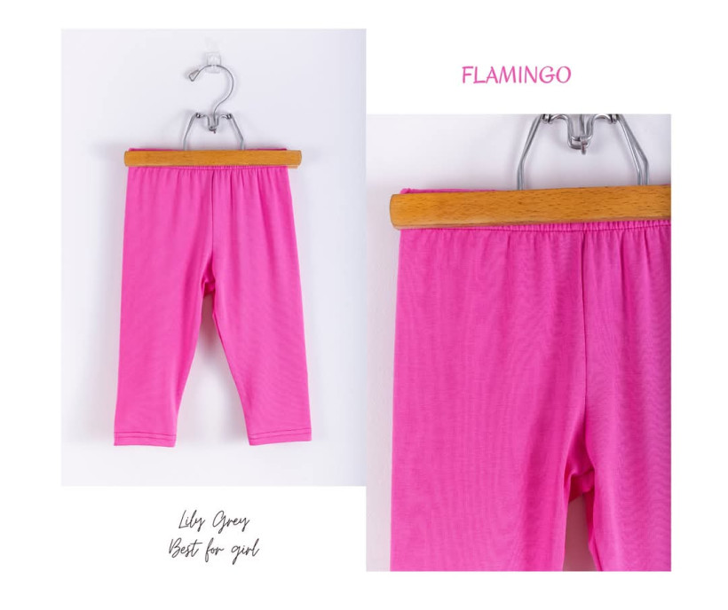 LEGINSY 3/4 FLAMINGO LILY GREY (WYPADAJĄ ZANIŻONE-ZAMAWIAMY ROZMIAR WIĘKSZE!)