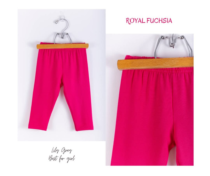 LEGINSY 3/4 FUKSJA  LILY GREY (WYPADAJĄ ZANIŻONE-ZAMAWIAMY ROZMIAR WIĘKSZE!)