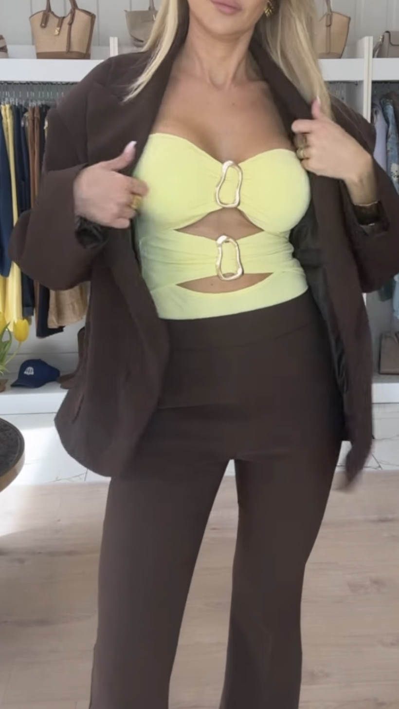 GIORGIA BODY ŻÓŁTE ZŁOTY DODATEK