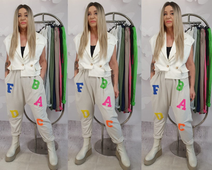 SPODNIE LATONIA 4212/15393 RN2 literki %PRZECENA