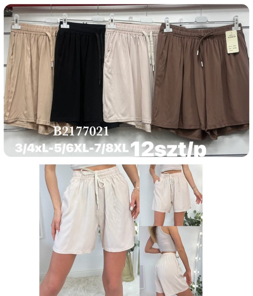 Spodenki damskie jasny beż duży rozmiar