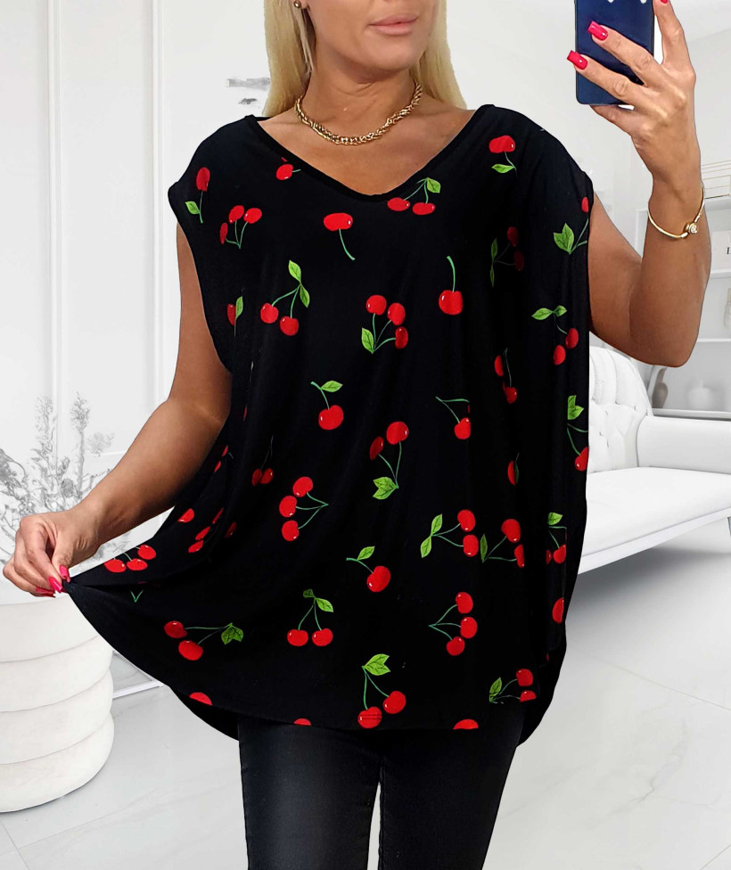 Top Plus Size Milly Black Cherry