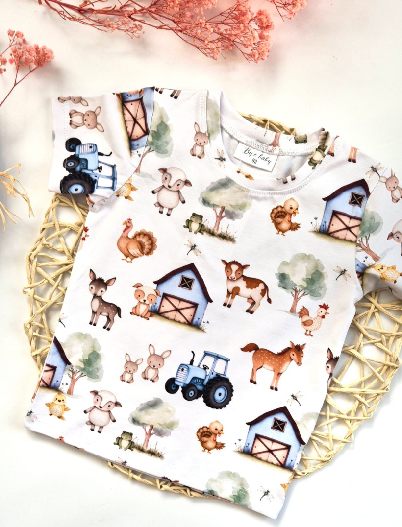 Bluzka zwierzątka na wsi By o Baby