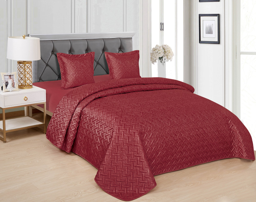 Narzuta glamour 200x220cm bordowy NST-3029