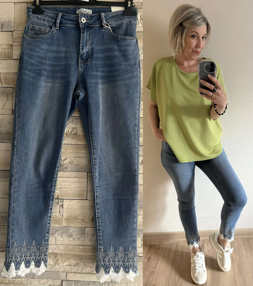 jeans dentelle 