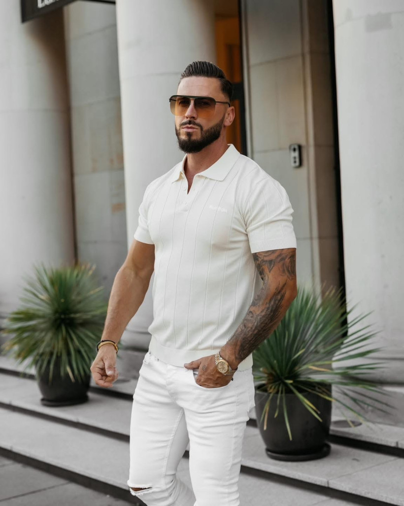 sweter męski TERON ecru