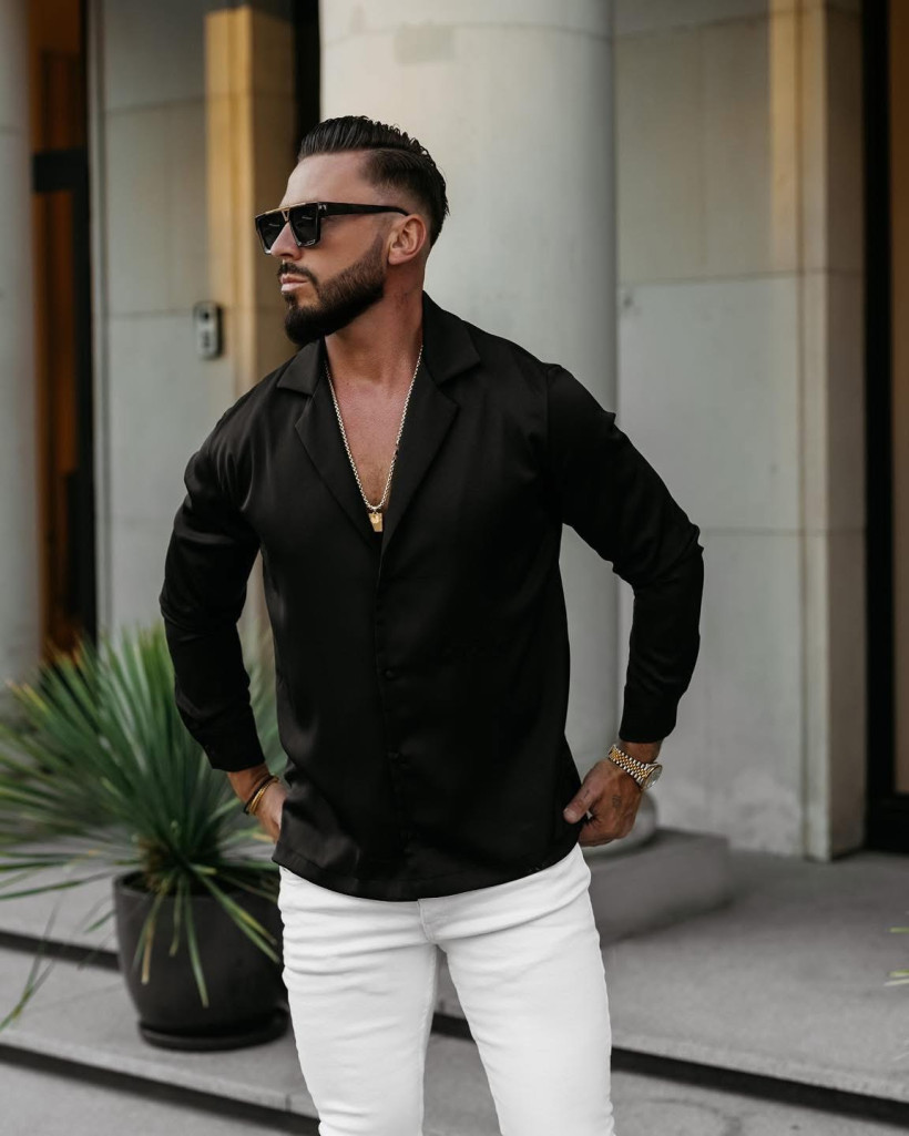 koszula męska MIDNIGHT czarna