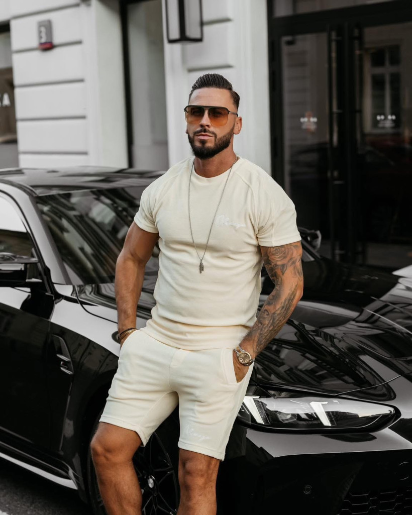 komplet męski NIGHT THREAD beż